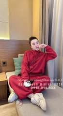 ☘️SSET341-ET BỘ NỈ QUẦN SUÔNG CHẠY SỌC ÁO THÊU MIU MIU ☘️