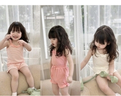 Bt897-Combo 3 bộ dây viền bèo màu hồng dáng cộc