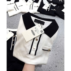 ✌🏻A252- Áo lên ZIRI viền cổ đức túi ngực 2 màu full tem