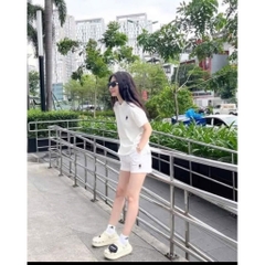 ✌🏻SET505- Bộ GẤU thêu màu trắng quần short cạp chun