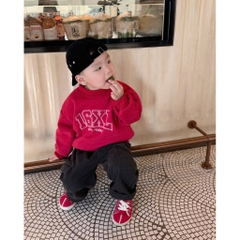 bt759-Bộ thun thu đông dài tay Hero đỏ đen bé trai  size 9-26kg