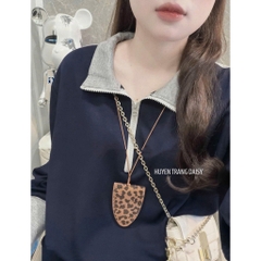 Set791- Set bộ nỉ haida màu than áo dây rút cổ cao- quần suông