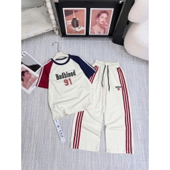 Set871-set áo linen gile phối ren kèm quần short