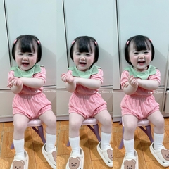 BT019- Bộ dâu tây gồm 2 màu phối cổ bé gái thiết kế