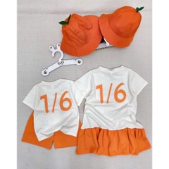 BT523- Set cam 1-6 kèm mũ chất cotton trẻ em