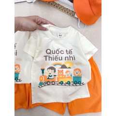 BT523- Set cam 1-6 kèm mũ chất cotton trẻ em