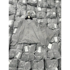 set658- Set tăm xanh hoa hồng dài tay thu đông