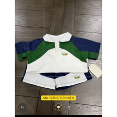 BT935- Bô áo polo phối xanh trắng cho bé trai