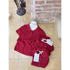 A599-Áo len polo dệt kim cộc tay 3 màu mẫu mới maisushishop