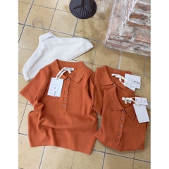 A599-Áo len polo dệt kim cộc tay 3 màu mẫu mới maisushishop