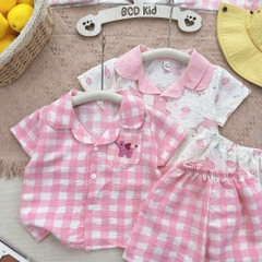 BT846-Combo 2 bộ pijama cộc tay nhiều màu cho bé 9-26kg