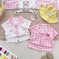 BT846-Combo 2 bộ pijama cộc tay nhiều màu cho bé 9-26kg