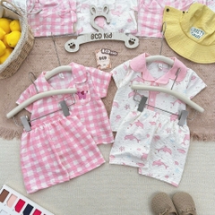 BT846-Combo 2 bộ pijama cộc tay nhiều màu cho bé 9-26kg