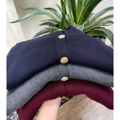 [HÀNG LOẠI 1] A339-Áo len cadigan đỏ đô cúc đồng