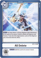 All Delete - BT5-110 - Rare