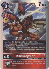 RizeGreymon - BT4-017 - Super Rare