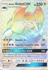 Alolan Golem GX - 113/111 - Hyper Rare