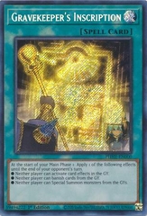 Gravekeeper's Inscription - PHHY-EN000 - Secret Rare 1st Edition