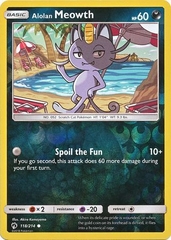 Alolan Meowth - 118/214 - Common Reverse Holo