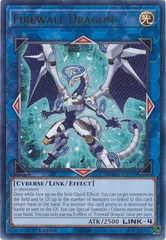 Firewall Dragon (teal alternate art) - MGED-EN141 - Rare 1st Edition