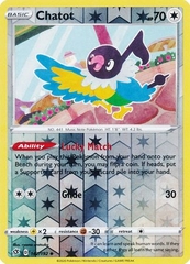 Chatot - 142/192 - Uncommon Reverse Holo