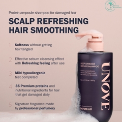 [Hàng Hàn] Dầu Gội Phục Hồi Tóc Hư Tổn DR.FORHAIR UNOVE DEEP DAMAGE REPAIR SHAMPOO