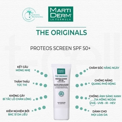 Kem Chống Nắng MartiDerm Phổ Rộng Bảo Vệ Toàn Diện 40ml The Originals Proteos Screen SPF50+ Fluid Cream