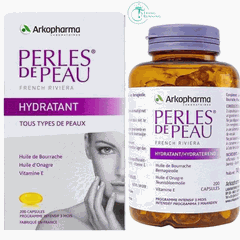 [Hàng Pháp] Viên Uống Đẹp Da Collagen Perles De Peau Hydratant