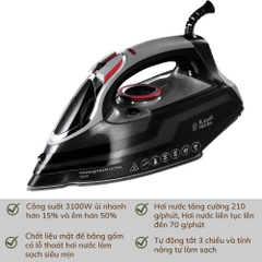 Bàn Là Russell Hobbs Powersteam Ultra 20630-56 3100W Ngăn Chứa Nước 350ml Màu Đen