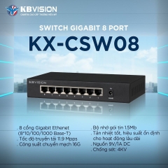 8-port 10/100/1000Mbps Base-T Switch KBVISION KX-CSW08