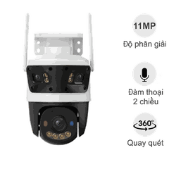Camera 3 ống kính ngoài trời 11MP - IMOU IPC-S7UP-11M0WED