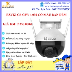 EZVIZ CS-C8W 4M-ĐÀM THOẠI 2 CHIỀU-CÓ MÀU BAN ĐÊM
