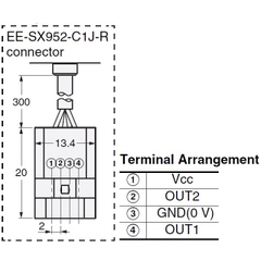 Cảm biến: EE-SX952-C1J-R 0.3M