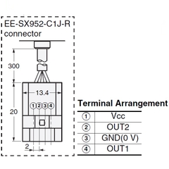 Cảm biến: EE-SX953-C1J-R 0.3M