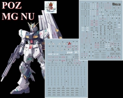 Decal nước MG Nu gundam RX-93 Ka custom - POZ