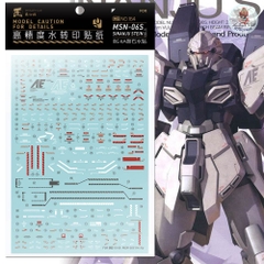 Decal nước MG HG Sinanju Stein MSN-06S các hãng
