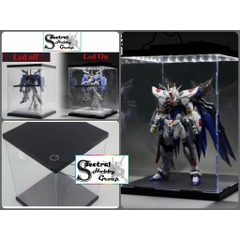 Hộp mica trưng bầy mô hình kèm dàn led PG MG HG RG 21.5x21x35 Model Display box VT model