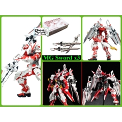 PHụ kiện MG 1/100 Weapon Sword Caletvwlch honoo HJ Build Astray Red Blue
