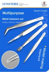 Bộ nhíp Ustar 4in1 UA-90016 Model Special Tweezers Set Water Sticker Reverse Straight Curved