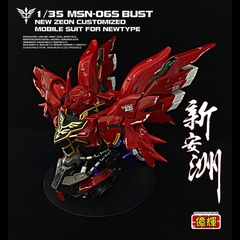 Mô hình lắp ráp 1/35 Sinanju Head Bust (Light led + water stickers + metal parts + Base platform)