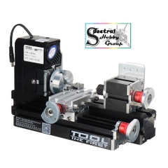 Máy khoan mài tiện mini đa năng để bàn 12V DC 2A 24W Lathe machine The First