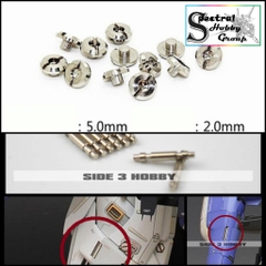 Ốc kim loại độ mô hình khớp khửu tròn / thanh - Metal part