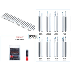 Dụng cụ mô hình DSPIAE PB Chisel Tungsten Carbide kẻ tạo line 0.1 - 3.0mm knife push
