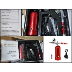 Máy nén khí máy sơn mô hình Airbrush hobby MS-020 | Royalmax mini rechargeable air pump portable