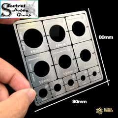 Dụng cụ mô hình Alexen metal masking hình tròn các cỡ AJ0050 model tool hobby