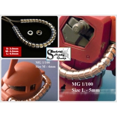 Phụ kiện độ mô hình ống dây năng lượng custom metal part HD seamless power tube type A zaku sinanju sazabi zeon