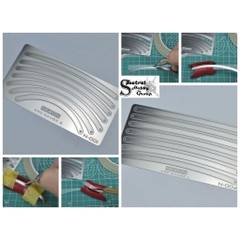 Dụng cụ kẻ line tạo đường cong N001 002 Etching sheet arc ruler curve gauge engraving Neron