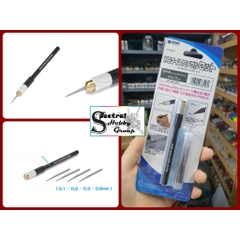 Bộ Chisel tạo kẻ line detail 0.1-0.5mm kèm cán Wave Corporation HT556 - Japan