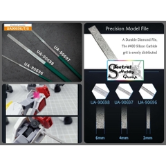 Dụng cụ USTAR nhám mài dũa siêu mỏng nhỏ cho mô hình UA90696-90698 Detail File Sanding Stick