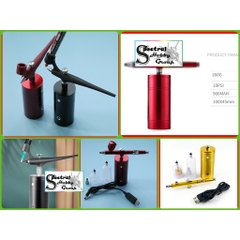 Máy nén khí sơn mô hình mini AirPump Portable Charging MK001 | bút sơn Mark Pen